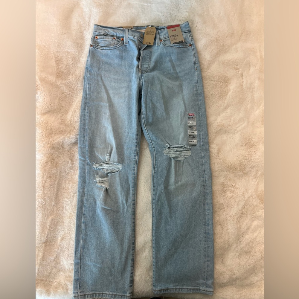 NWT Levi's Light Blue Wedgie Straight Jeans